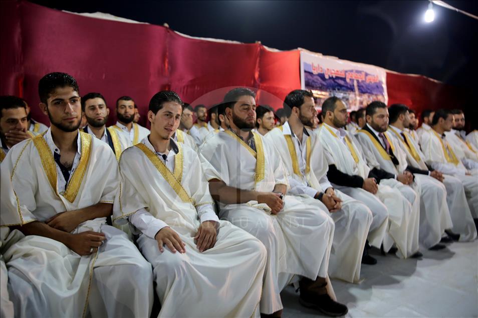 Syrie - Mariage collectif de 57 couples déplacées de Daria à Idlib