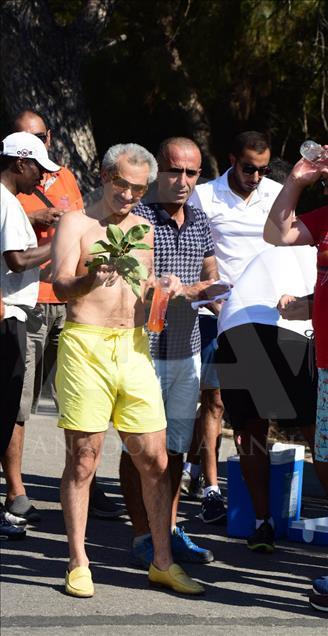 Le prince Walid bin Talal en vélo à Bodrum