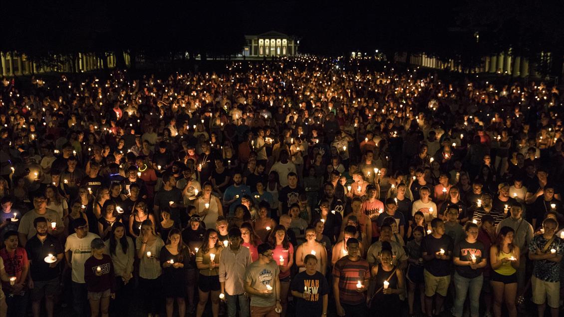 Candle Light March to Counter White Supremacist Torch March