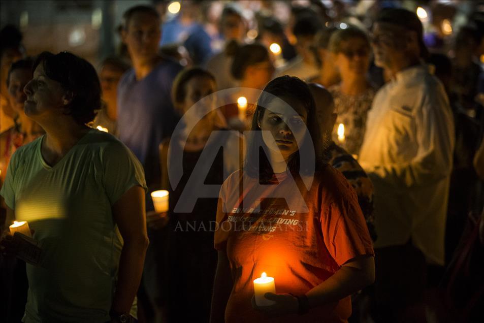 Candle Light March to Counter White Supremacist Torch March