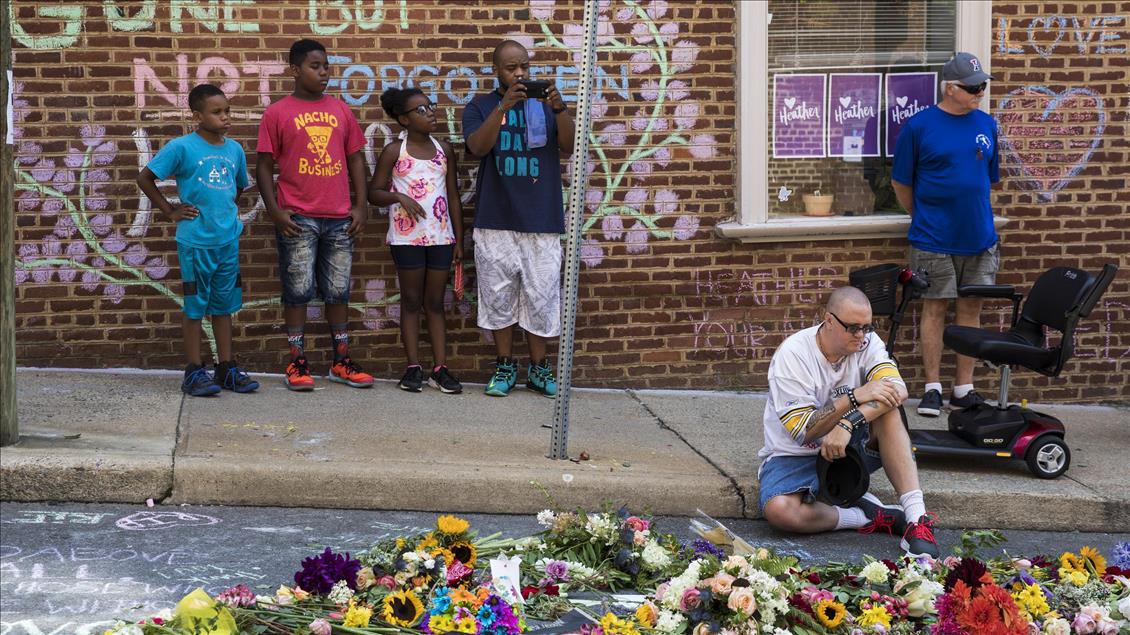 Memorail for Heather Heyer, Victim in Charlottesville Attack