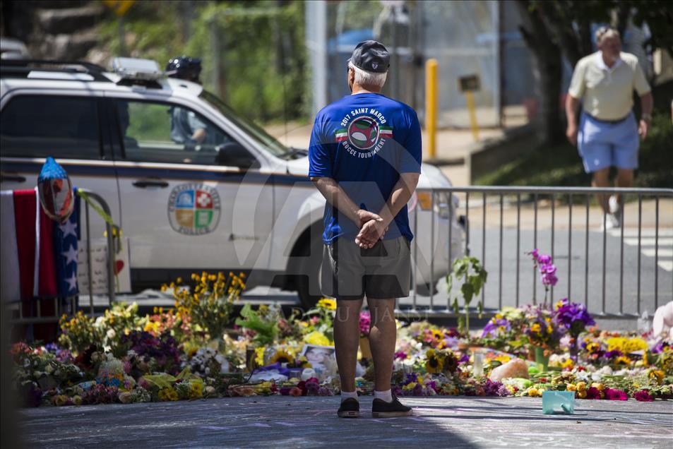 Memorail for Heather Heyer, Victim in Charlottesville Attack