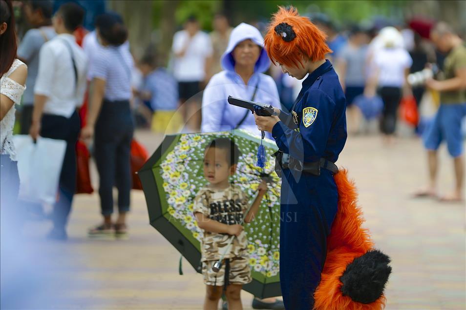 Anime characters pour into parks in Vietnam 