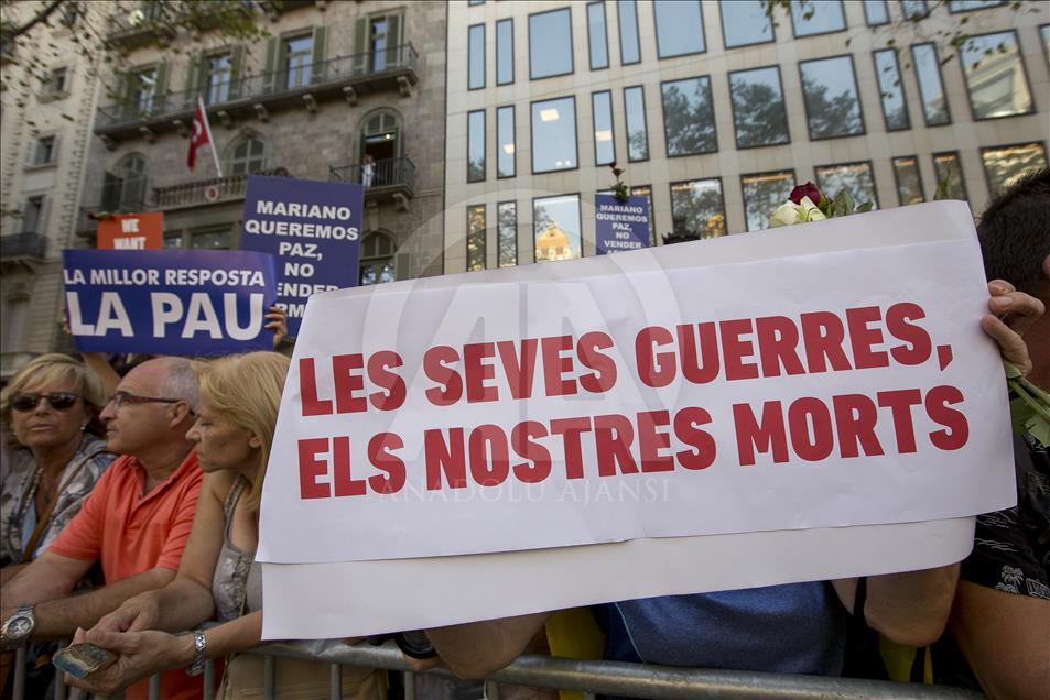 Demonstration against terror attack in Barcelona