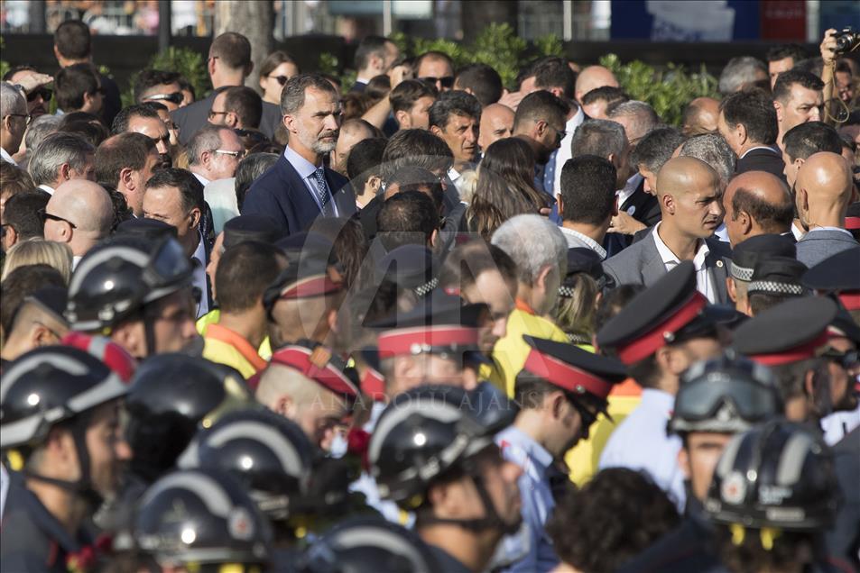 Demonstration against terror attack in Barcelona