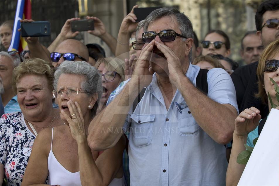 Demonstration against terror attack in Barcelona