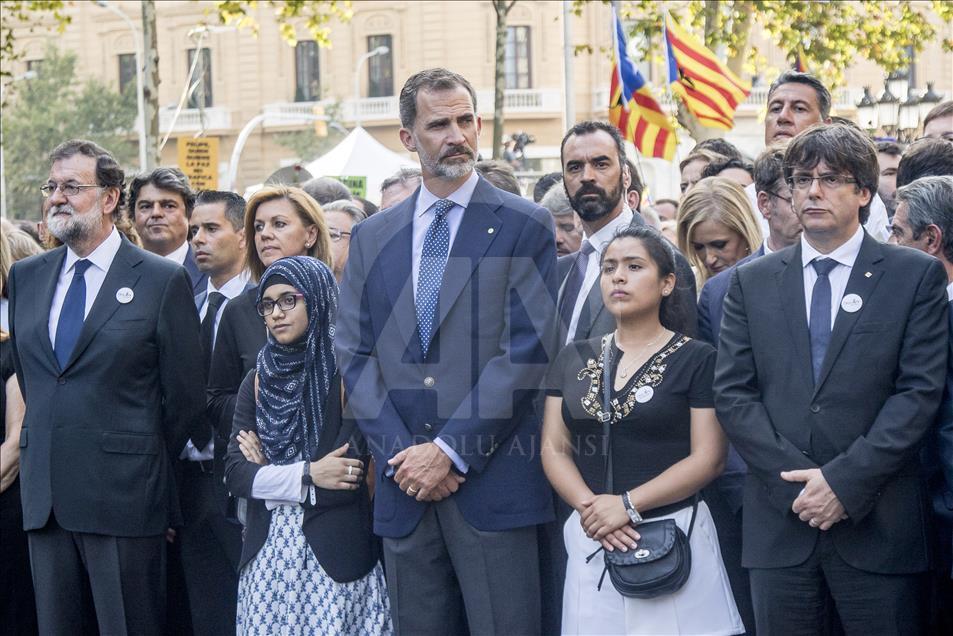 Demonstration against terror attack in Barcelona