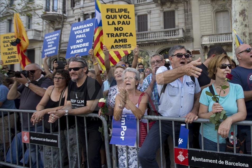 Demonstration against terror attack in Barcelona