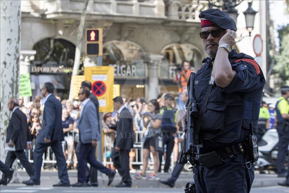 Demonstration against terror attack in Barcelona