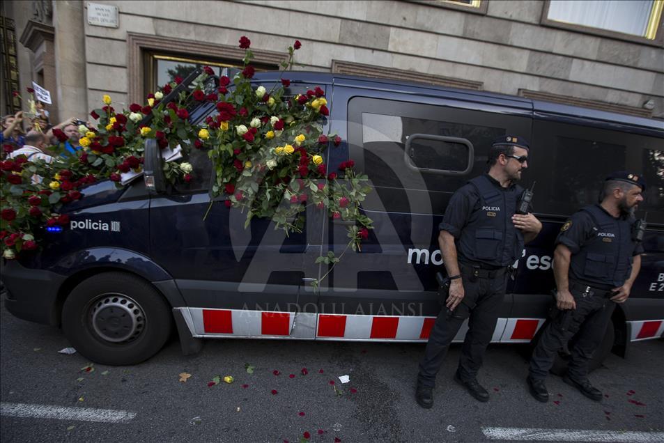 Demonstration against terror attack in Barcelona