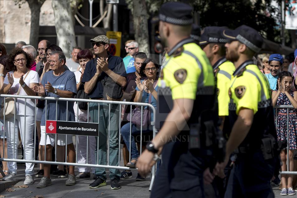 Demonstration against terror attack in Barcelona