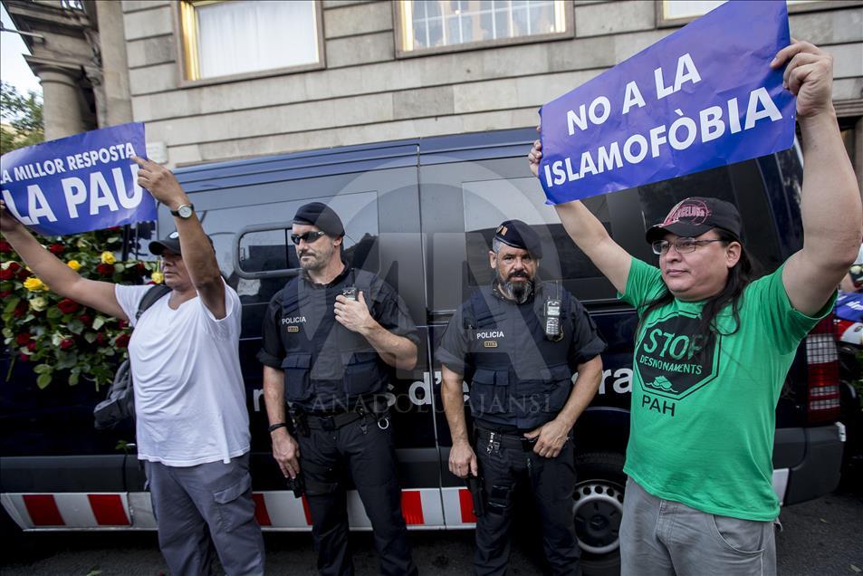 Demonstration against terror attack in Barcelona