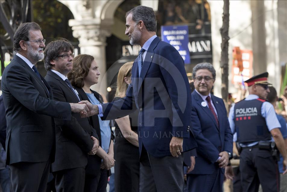 Demonstration against terror attack in Barcelona