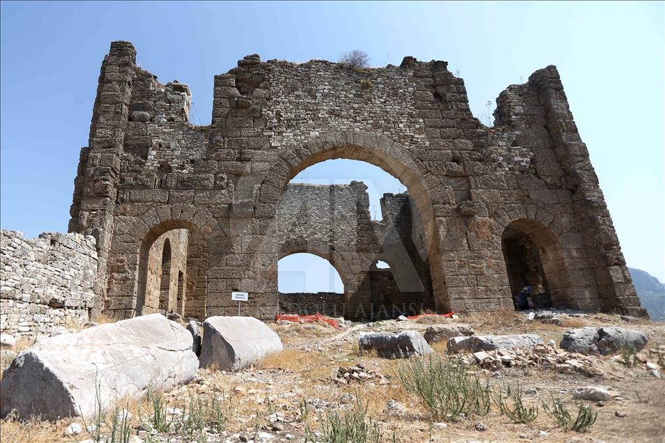 Antalija, Turska - 27. august 2017:  Prilikom iskopavanja antič