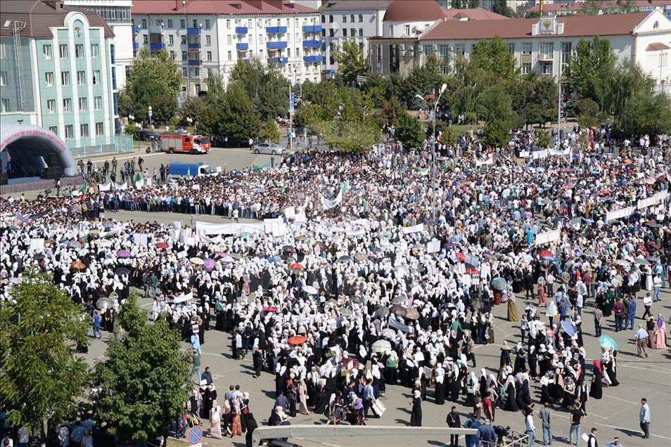 В Чечне проходит митинг в поддержку мусульман в Мьянме
