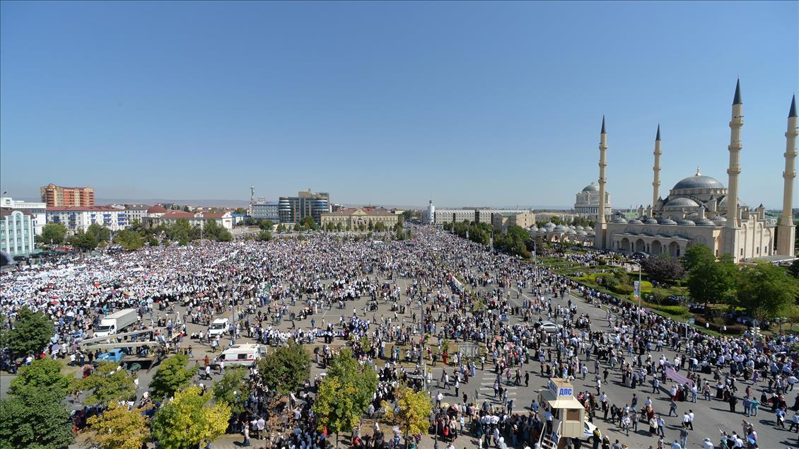 В Чечне проходит митинг в поддержку мусульман в Мьянме