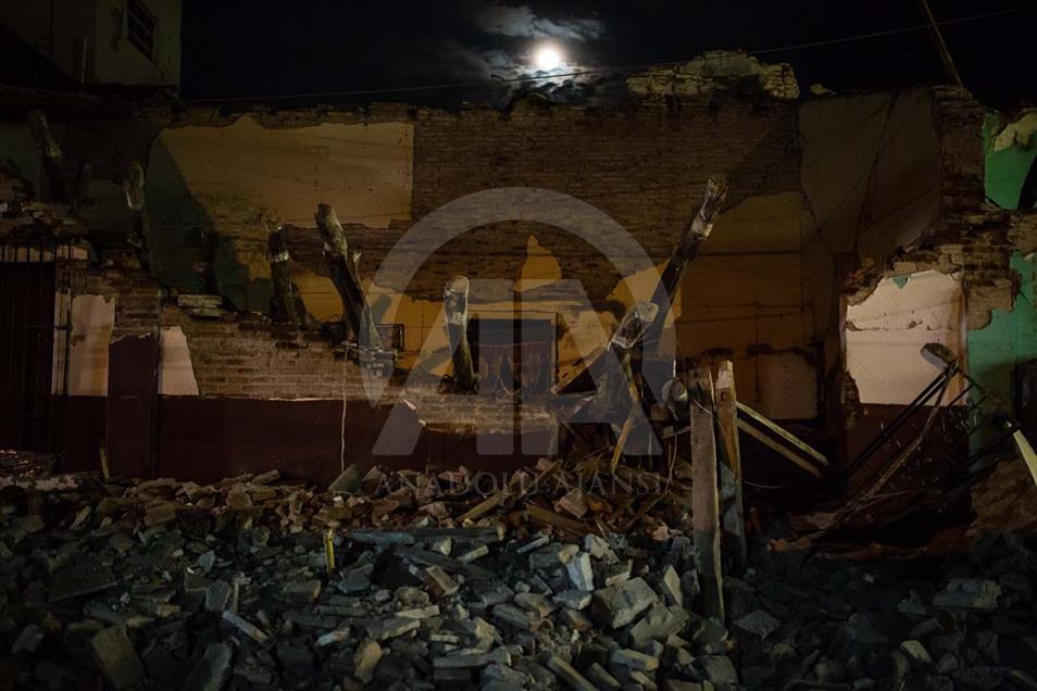 Destrucción en Juchitán, estado de Oaxaca