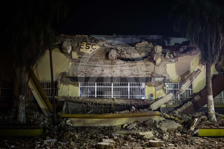 Destrucción en Juchitán, estado de Oaxaca