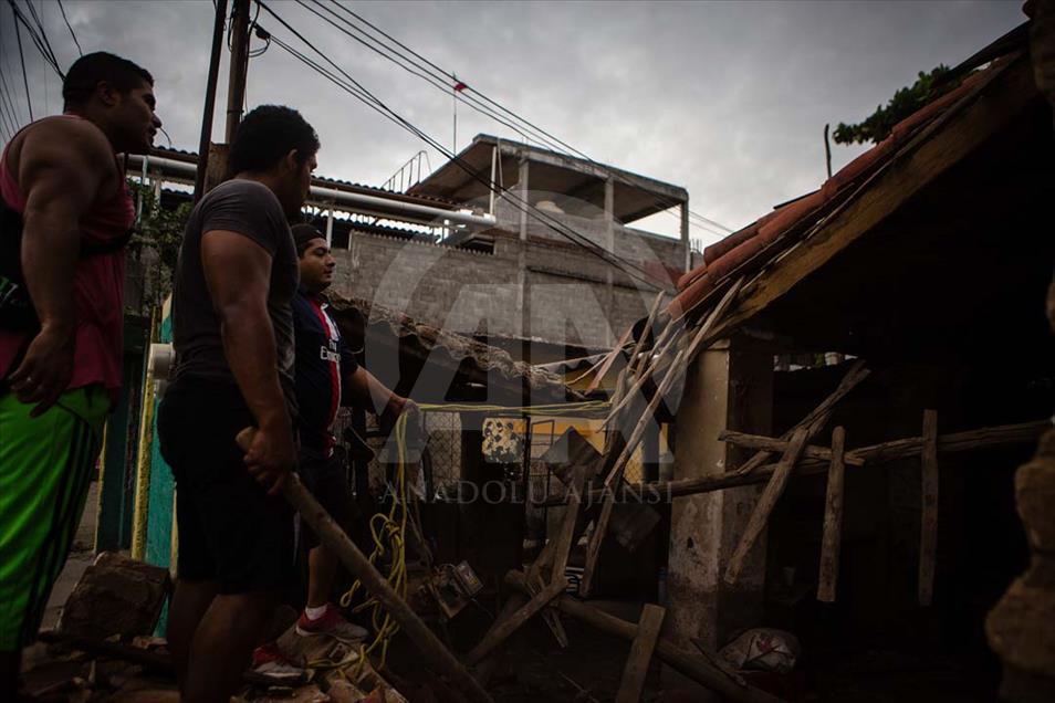 Destrucción en Salina Cruz, Oaxaca