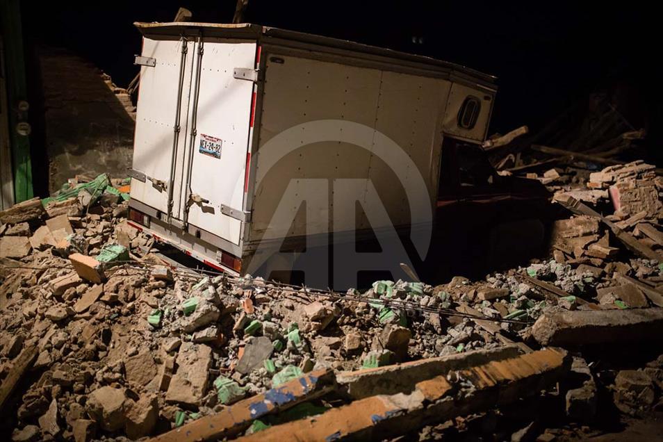 Destrucción en Juchitán, estado de Oaxaca