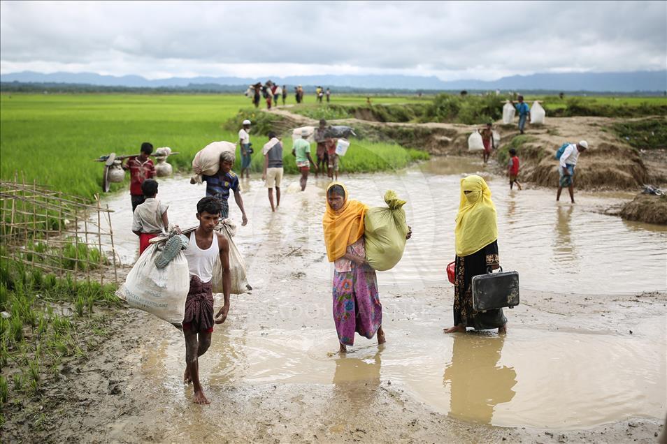 Poursuite de la fuite des Musulmans Rohingyas de l’Arakan 
