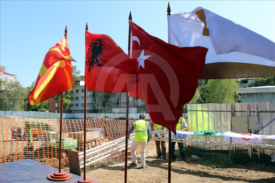 Üsküp'teki Tophane Merkez Camisi'nin temeli atıldı