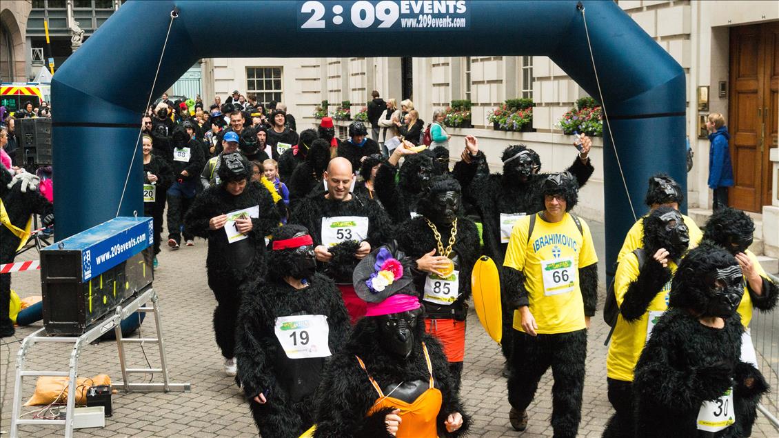 London, United KIngdom - September 16: 'The Great Gorilla Run’ in London