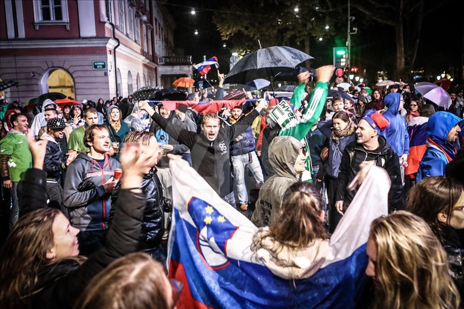 Sllovenët në rrugët e Lubjanës festuan titullin e kampionit evropian në basketboll 
