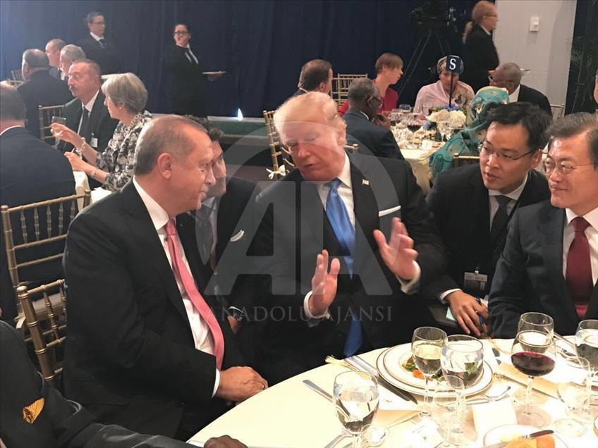 Cumhurbaşkanı Erdoğan, Guterres'in düzenlediği öğle yemeğine katıldı