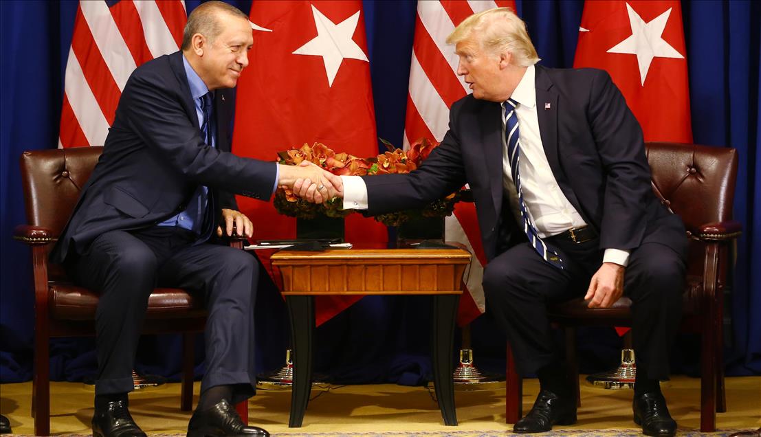 Erdoğan-Trump ile bir araya geldi
