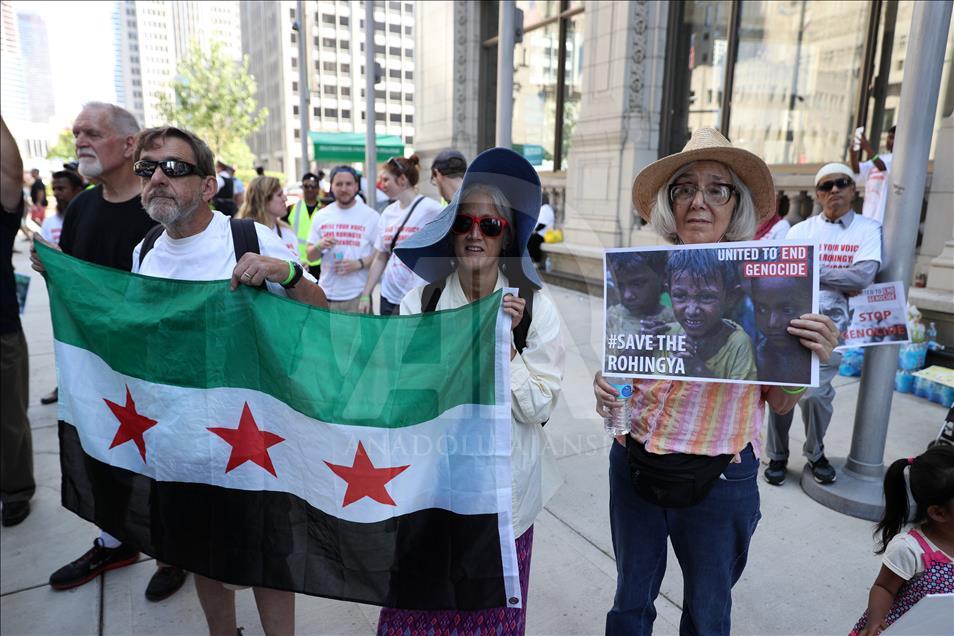 SHBA, muslimanët Rohingya protestë për Arakanin
