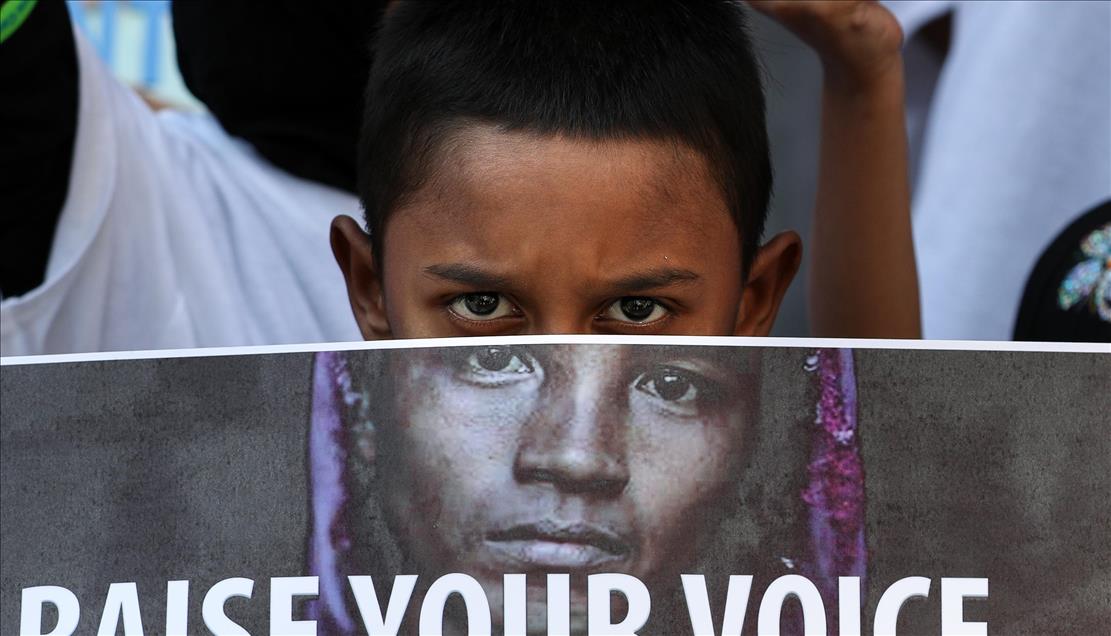ABD'de yaşayan Rohingyalar'dan Arakan protestosu
