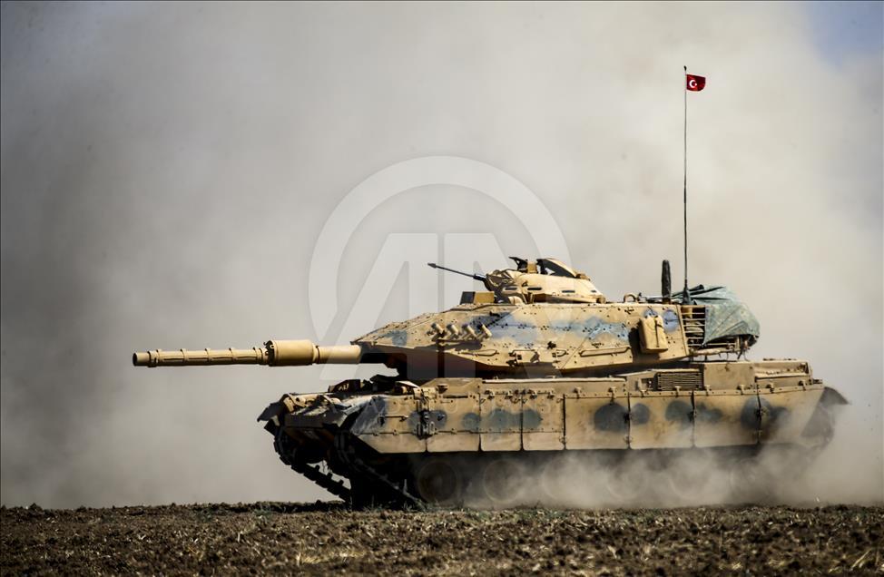 Turkish armed forces conducting military drill near Iraq border