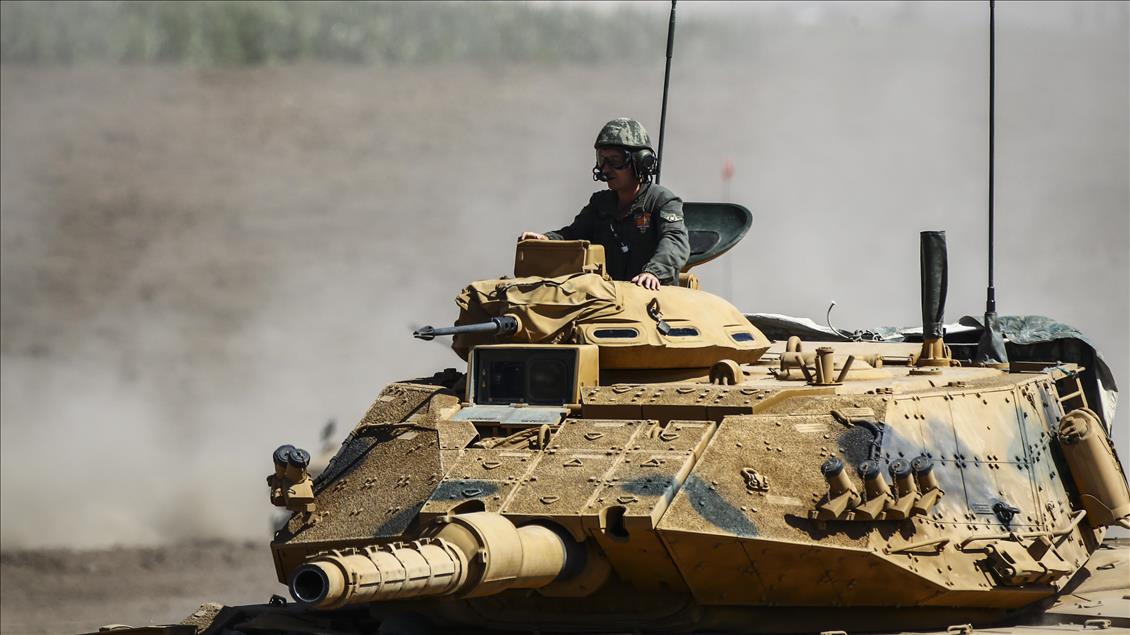 Turkish armed forces conducting military drill near Iraq border