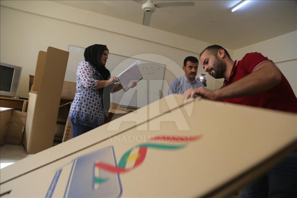 IKBY'deki referandum için sandıklar konuldu
