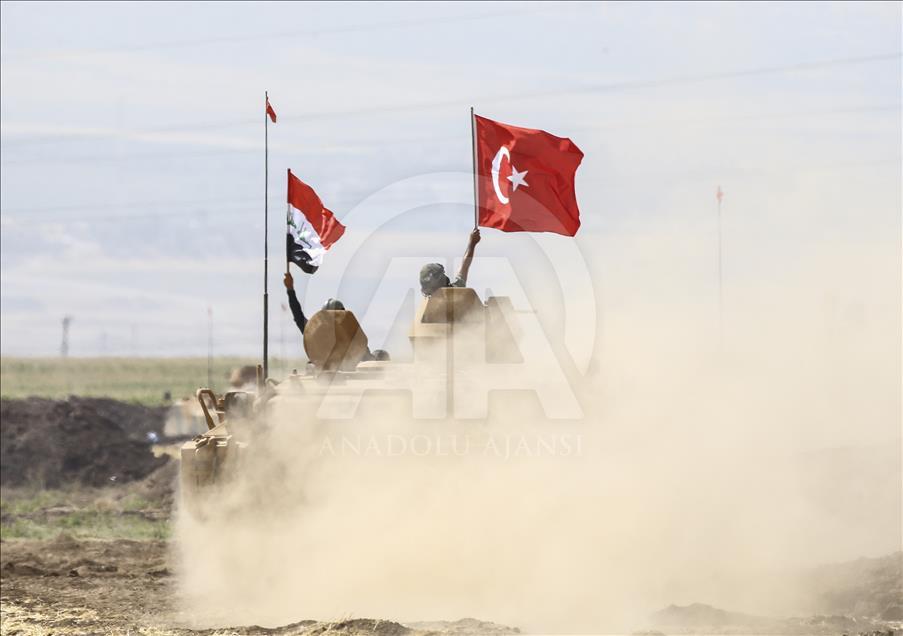 Turkish and Iraqi Armed Forces conducting joint military exercise near Turkey-Iraq border