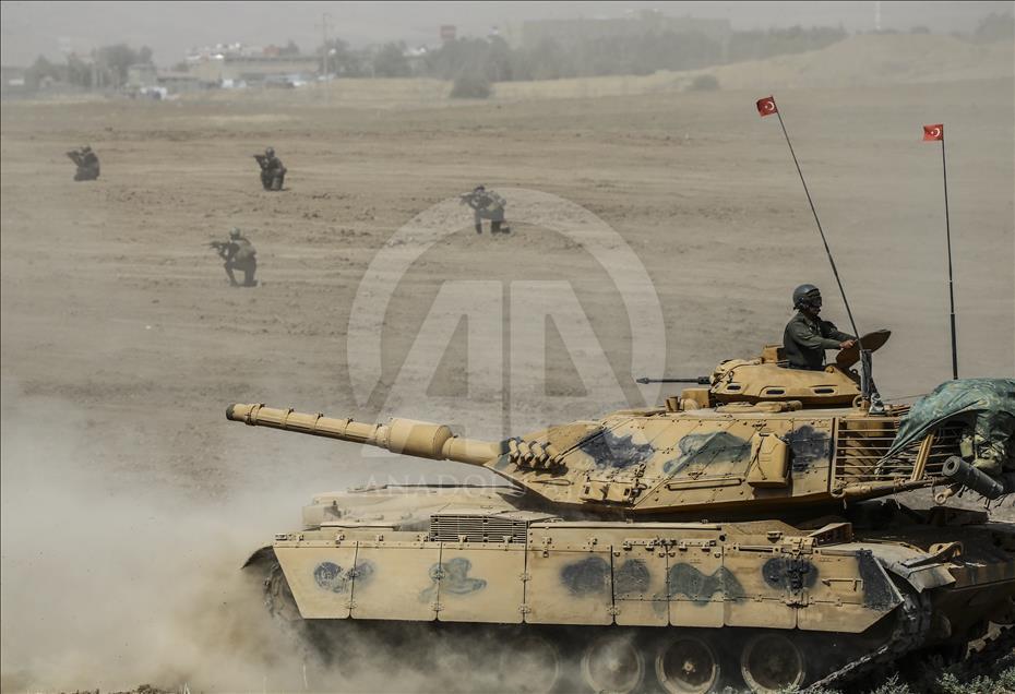 Turkish and Iraqi Armed Forces conducting joint military exercise near Turkey-Iraq border
