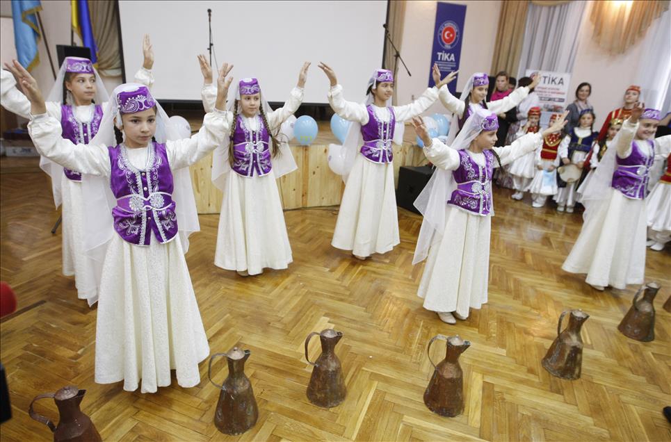 Opening ceremony of school which has been amended by TİKA in Kiev