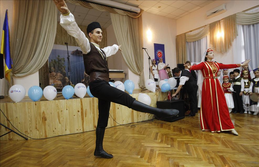 Opening ceremony of school which has been amended by TİKA in Kiev