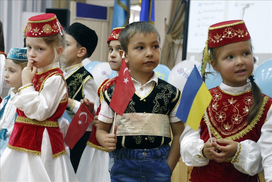 Opening ceremony of school which has been amended by TİKA in Kiev