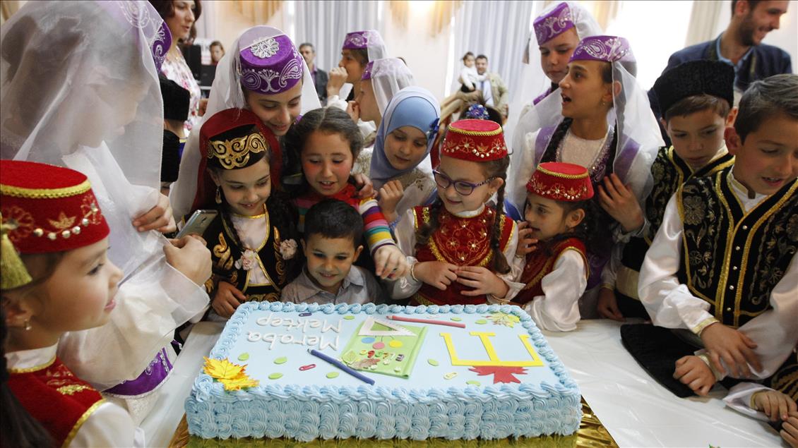 Opening ceremony of school which has been amended by TİKA in Kiev