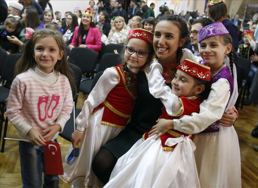 Opening ceremony of school which has been amended by TİKA in Kiev