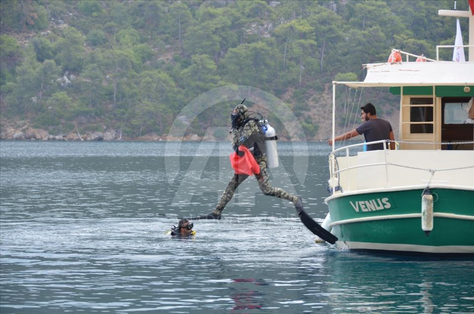 Bodrum'da deniz dibi temizliği