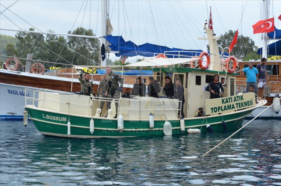 Bodrum'da deniz dibi temizliği