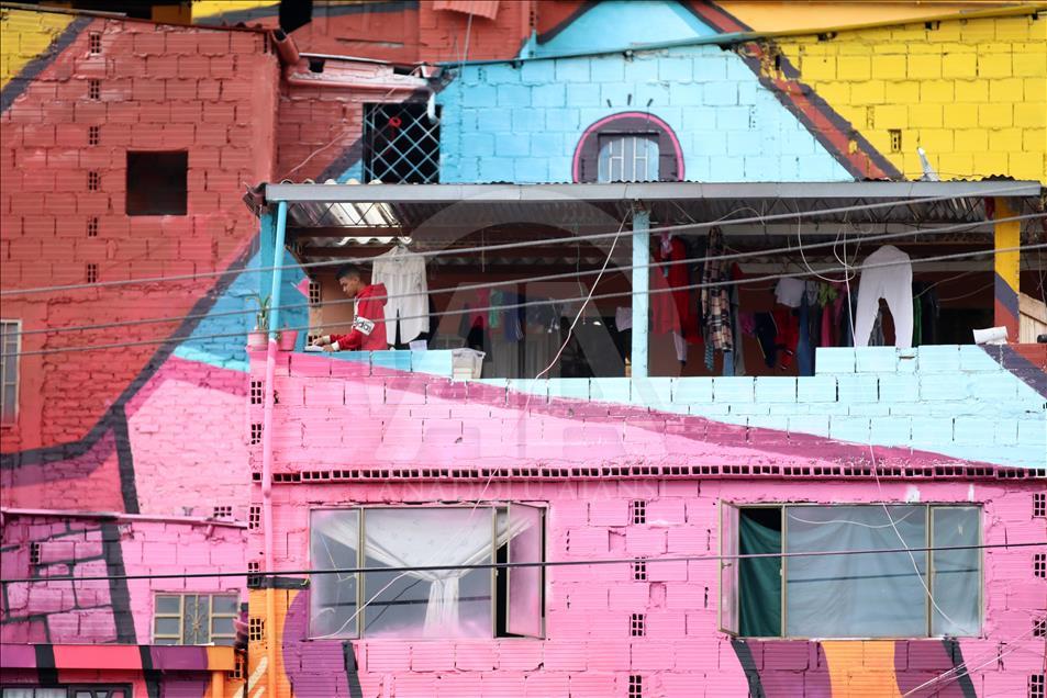 Bogota’daki grafitili mahalle, sakinlerinin gururu oldu