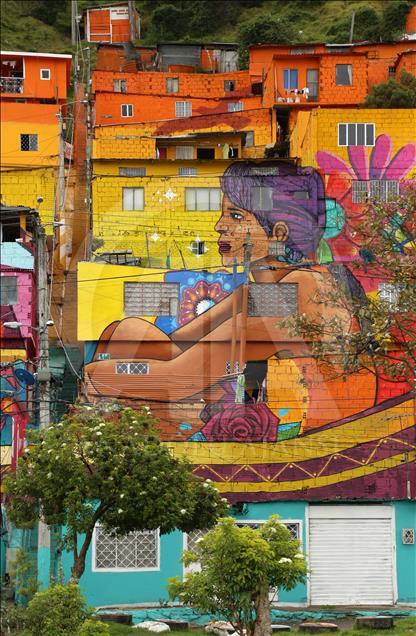 Bogota’daki grafitili mahalle, sakinlerinin gururu oldu