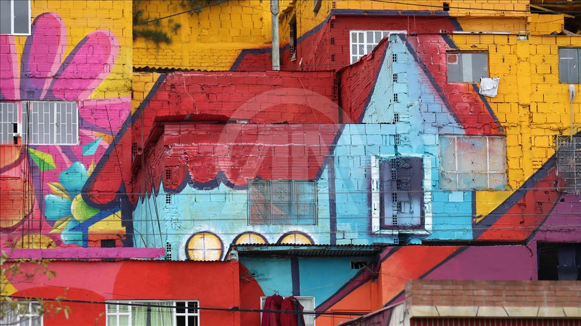 Bogota’daki grafitili mahalle, sakinlerinin gururu oldu