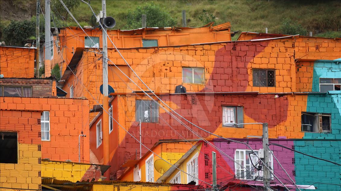 Bogota’daki grafitili mahalle, sakinlerinin gururu oldu