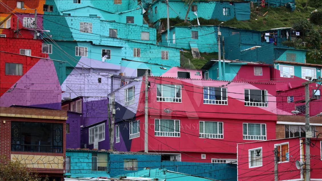 Bogota’daki grafitili mahalle, sakinlerinin gururu oldu