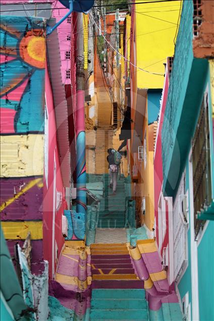 Bogota’daki grafitili mahalle, sakinlerinin gururu oldu